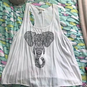 Elephant print racerback tank